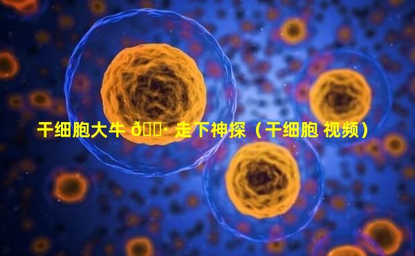 干细胞大牛 🕷 走下神探（干细胞 视频）